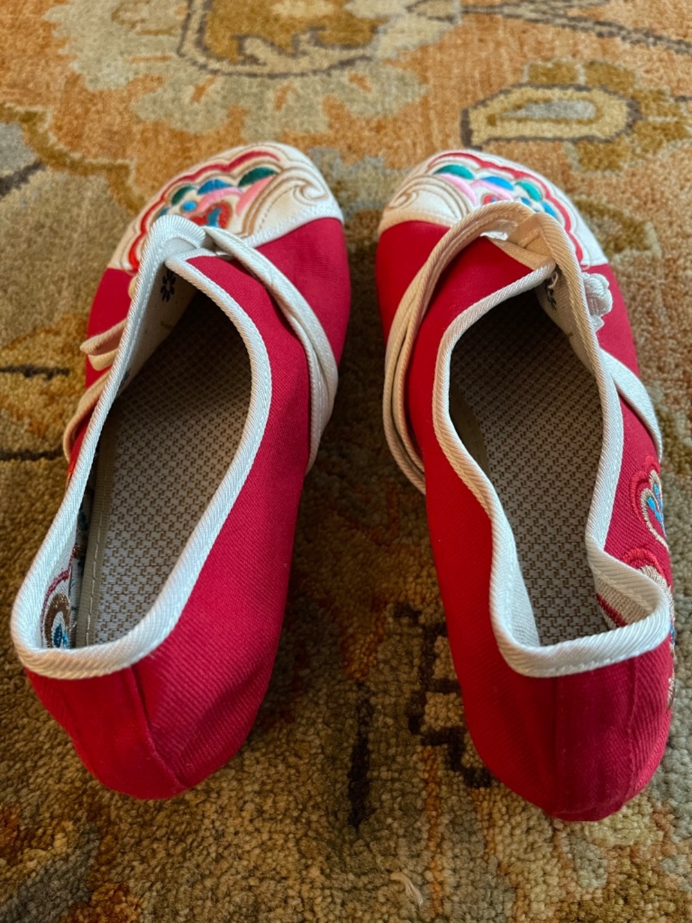 Red Embroidered Women's Slip-On Flats - Brand - Picture 5 of 6